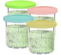 Bacs Crme Glace pour Ninja CREAMi Deluxe Sorbetire Machine Lot de 4 Pot Bol et Couvercles pour Creamy NC501EU N ENSEMBLE SORBETIERE
