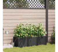 Bacs De Jardin Vidaxl Avec Système D'irrigation 3 Pcs Noir