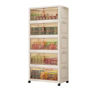 Bacs de rangement empilables avec couvercles et roues - Tiroirs nizer pliables pour la maison, le bureau et le dortoir - Boîtes de rangement et armoires en plastique durable pour placards et casiers