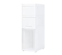 Bacs de rangement empilables pour salle de bain - Petite armoire d'angle pour toilettes - Économie d'espace - Solution de rangement élégante et fonctionnelle
