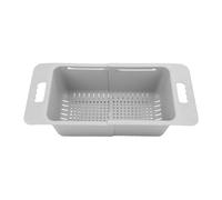 Bacs de rangement en PP, panier de rangement extensible, séparateur de bac de rangement réglable en profondeur avec poignée, pour cuisine, armoires, salles de bains (Gris)