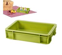 Bacs de rangement pour étagères | Boîte de rangement étanche et empilable | Boîte de rangement robuste pour outils de camping | Panier de style industriel polyvalent pour garage, placard, sous-sol