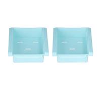 Bacs de rangement pour réfrigérateur, 2 pièces, support de rangement ventilé en ABS avec poignée intégrée pour réfrigérateur congélateur armoire de cuisine 15,5 x 16,5 x 7 cm