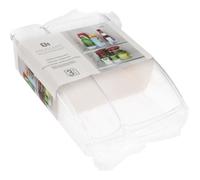 Bacs de stockage - EXCELLENT HOUSEWARE - Ensemble 3 tailles 33×7/15/23×8 cm - Plastique - Rectang. - Réfrig.