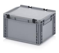 Bacs Euro 40 x 30 x 23,5 cm avec Couvercle à Charnière Inkl. Gratis Zollstock