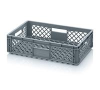 Bacs Euro ajouré 60 x 40 x 15 Eurobox caisse en plastique 60x40x15 conteneur de stockage gris empilable