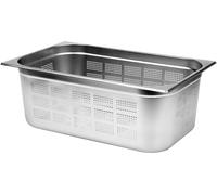 Bacs gastro, Bacs gastro en inox, perforés GN 1/1 profondeur 200mm, 530x325mm