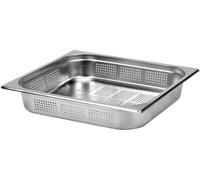 Bacs gastro, Bacs gastro en inox, perforés GN 2/3 profondeur 65mm, 354x325mm