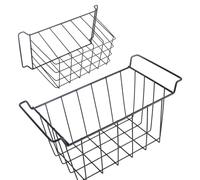 Bacs métalliques pour réfrigérateur, Paquet de 2 paniers congélateur coffre avec poignées for et réfrigérateur, plusieurs tailles(L 41.5 cm X W 24.5 cm X H 20 cm)