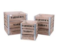 Bacs - WADIGA - CAISSES CARREES EN BOIS - 3 MODÈLES - ANGLES EN MÉTAL - DESIGN MODERNE