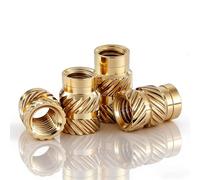 BACSHBY 20 pièces Inserts Filetés M2 en Laiton pour Impression 3D,Écrous Moleté,M2x4x3.5mm Écrous à Souder à Sertir pour Plastique,Inserts Thermiques