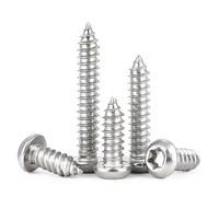 BACSHBY 50 Pièces Vis Autotaraudeuses M5x30mm, Vis Torx à Tête Cylindrique, Vis Autoperceuses à Tête Ronde en Acier Inoxydable