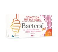 Bactecal PLUS - Soutien digestif et immunitaire & Restauration de la flore intestinale - Probiotiques - Complément alimentaire - 32 gélules