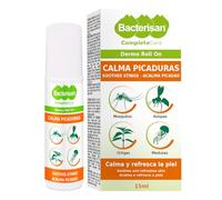 BACTERISAN Dermo Roll On, apaise les piqûres d'insectes, soulage les démangeaisons et apaise la peau, effet rafraîchissant, convient aux enfants et aux adultes 15 Ml, Clair