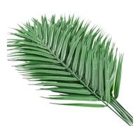 Bacucine Lot de 12 feuilles de palmier tropicales artificielles pour dimanche des palmiers, jungle, hawaïen, luau, fête, mariage, anniversaire, décoration d'intérieur