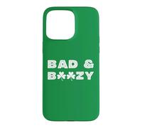 Bad and Boozy Trèfle Irlandais 3 Feuilles St Patrick Coque pour iPhone 15 Pro Max