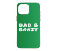 Bad and Boozy Trèfle Irlandais 3 Feuilles St Patrick Coque pour iPhone 16 Pro Max