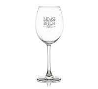 Bad Ass Bitch Fuel Verres à vin rouge en cristal gravé au laser en forme d'étoile avec bord découpé au laser pour dégustation de vin, verres élégants de fête, 500 ml
