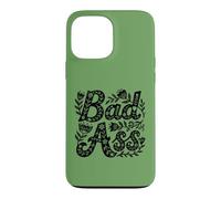 Bad Ass Floral Folk Art Botanique Fleurs Sauvages Design Vintage Coque pour iPhone 13 Pro Max