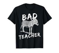 Bad Ass Teacher Donkey Design Graphique Dessiné à la Main Ane Art T-Shirt