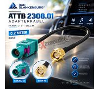 Bad Blankenburg ATTB 2308.01 Fakra Câble adaptateur 0,2 mètre SMA-M, RG58