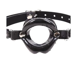 Bad-Boy-Good-Lips™ Gag par MEO® - Lèvres de blowjob noires avec sangle