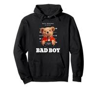 Bad Boy Tee Shirt, Funny Teddy Bear Graphic Design Style Fun Sweat à Capuche