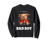 Bad Boy Tee Shirt, Funny Teddy Bear Graphic Design Style Fun Sweatshirt
