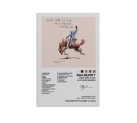 Bad Bunny Nobody Knows What's Going To Happen Tomorrow. Décoration murale imperméable sur toile impression haute définition adaptée pour chambre à coucher, salon, café, décoration sans cadre, 40,6 x