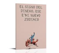 Bad Bunny Nobody Knows What's Going To Happen Tomorrow Poster mural imperméable sur toile pour décoration de bureau, chambre à coucher, salon 20 x 30 cm avec cadre