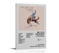 Bad Bunny - Poster artistique haute définition imperméable haute définition Nadie Sabe Lo Que Va A Pasar Mañana pour cuisine, salle de bain, dortoir, sans perçage, facile à installer, décoration