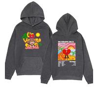 Bad Bunny Un Verano Sin TI Imprimer Sweat À Capuche Pull À Manches Longues Hip-Hop Streetwear Hauts Sweats