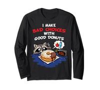 Bad Choices with Good Donuts Donuts Food Lover Donut Mangeur de Beignets Manche Longue