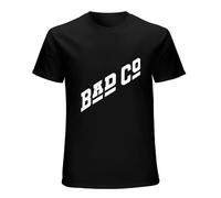 Bad Co Bad Company Logo Rock Legend Men's T-Shirt Size Graphic Unisex Tee Shirt Black 3XL