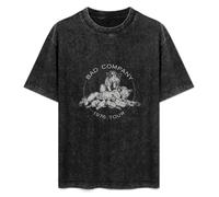 Bad Company 1976 Tour Fitted Jersey Unisex T-Shirt Printed Tee Black Mens Top Shirt 3XL