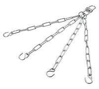 Bad Company Chaîne en acier pour sac de frappe et punching ball Chromé 48 cm