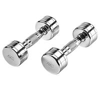 Bad Company High Quality Chrom Studio Haltères - Poids au choix, 2 x 4 Kg Chrom Hanteln