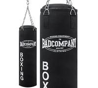 Bad Company Sac de Boxe avec chaîne en Acier Heavy Duty I Canvas Punching Bag, rempli/Non rempli I 80 x 30 cm I 100 x 30 cm