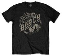 Bad Company T-shirt Straight Shooter Roundel XL Unisexe Noir Import