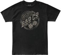 Bad Company - T-shirt "Straight Shooter Roundel" pour homme/femme unie RO6692 (S) (Noir)