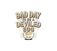 Bad Day to Be a Deviled Egg | Cute Thanksgiving Food Pun Notebook: Funny and adorable notebook with a smiling deviled egg illustration - perfect for food lovers and holiday humor fans