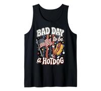 Bad Day to Be A Hot Dog Funny Patriotic Débardeur