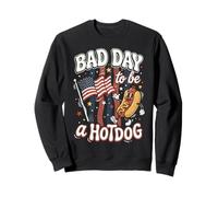 Bad Day to Be A Hot Dog Funny Patriotic Sweatshirt