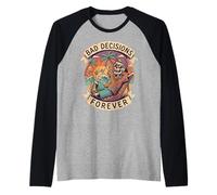 Bad Decisions Forever Graphique Squelette Plage Manche Raglan