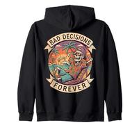 Bad Decisions Forever Graphique Squelette Plage Sweat à Capuche