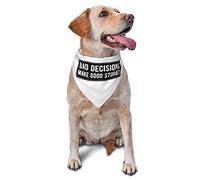 Bad Decisions Make Good Stories Spring Dog Bandanas Boy Bulk Puppy Foulard Réglable Doux Triangle Bavoirs Accessoires pour Petits Moyens Grands Chiens Chats Blanc