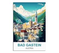 Bad Gastein Poster vintage sur toile Motif Autriche 20 x 30 cm