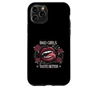 Bad Girls Taste Better Vampire Lips Gothic Floral Coque pour iPhone 11 Pro