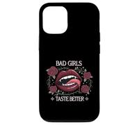 Bad Girls Taste Better Vampire Lips Gothic Floral Coque pour iPhone 12/12 Pro