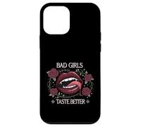 Bad Girls Taste Better Vampire Lips Gothic Floral Coque pour iPhone 12 Mini